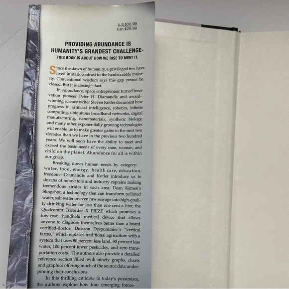 Abundance by Peter Diamandis & Steven Kotler | Non-fiction, Tech |Hardcover Book - Picture 9 of 11
